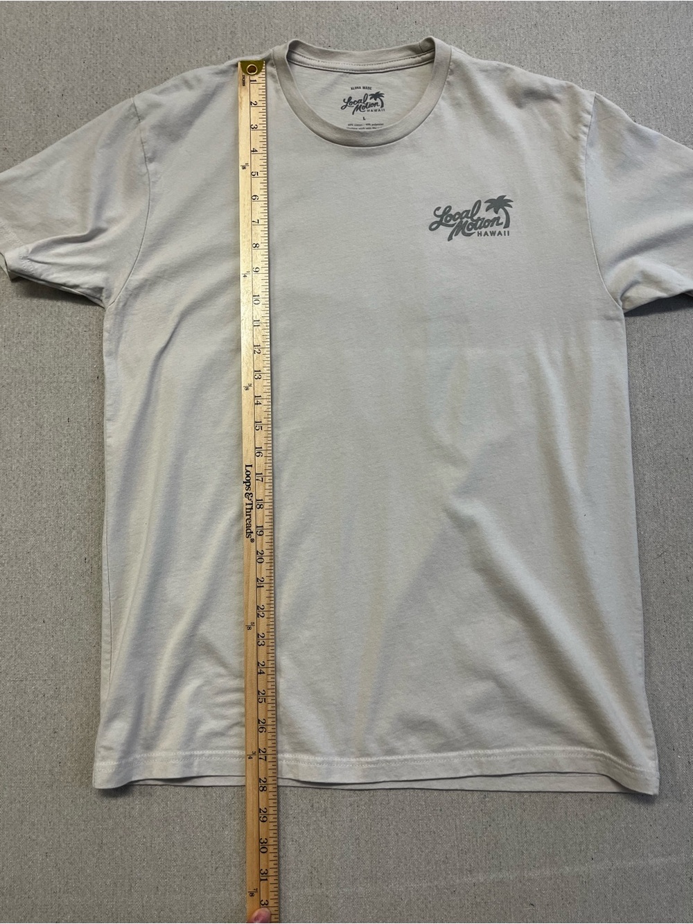 Local Motion Hawaii Graphic T Shirt Men’s Large Beige Surf Skate Tee - Picture 6 of 8